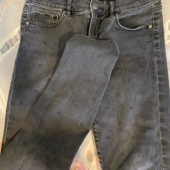 Ann Taylor LOFT skinny jeans with polka dots - Picture 2 of 4